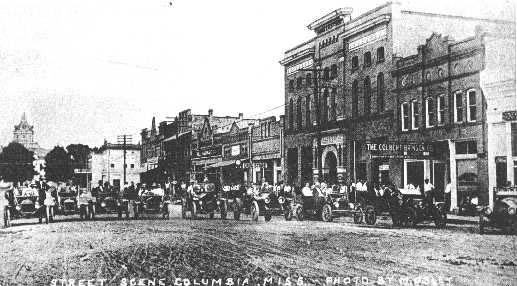 Old Street Scene Columbia, Mississippi